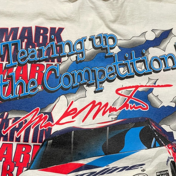Vintage Logo Athletic NASCAR Mark Martin Mega All Over Print Shirt - Picture 10 of 12